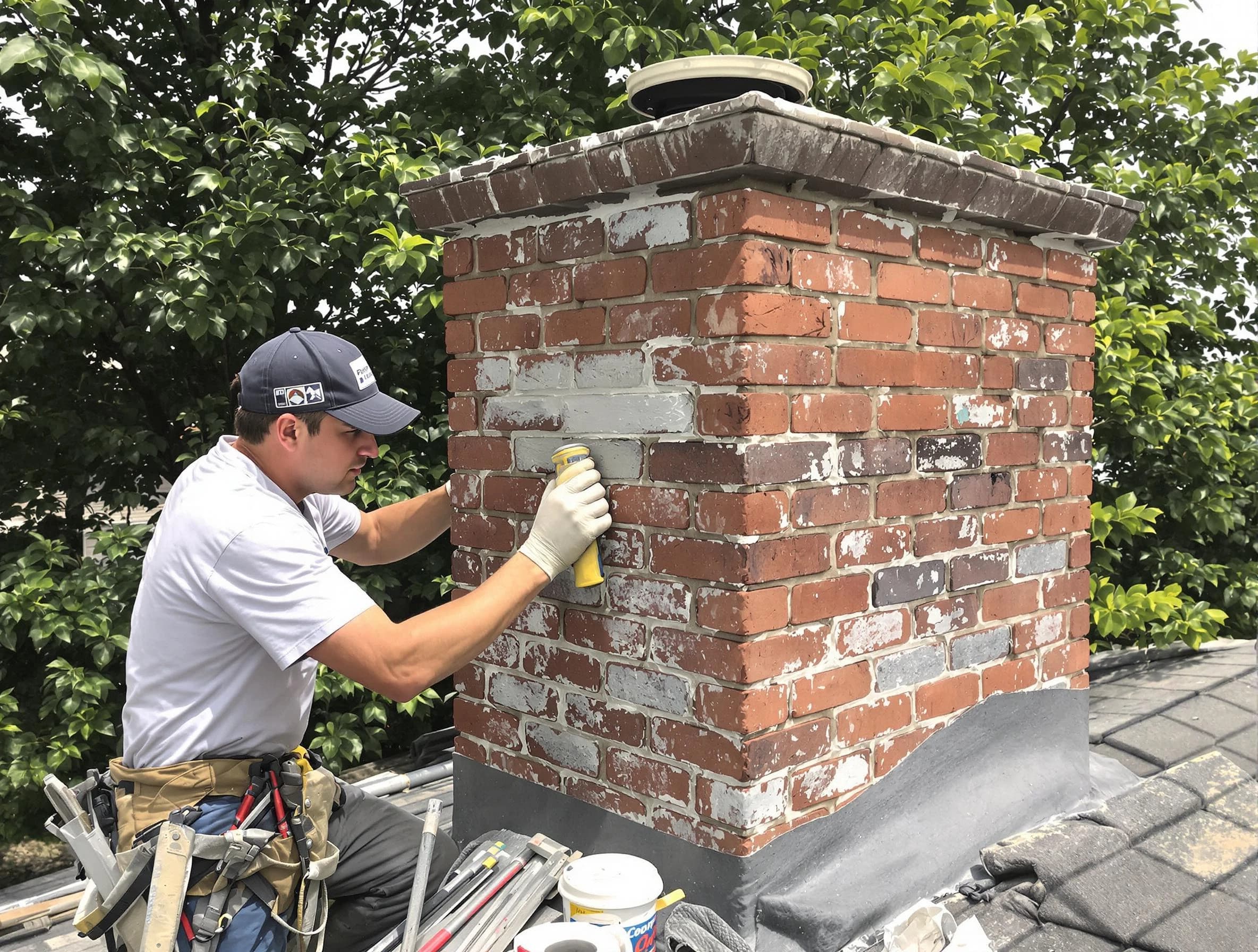 Rockwood Chimney Sweep restoring an aging chimney in Rockwood, VA