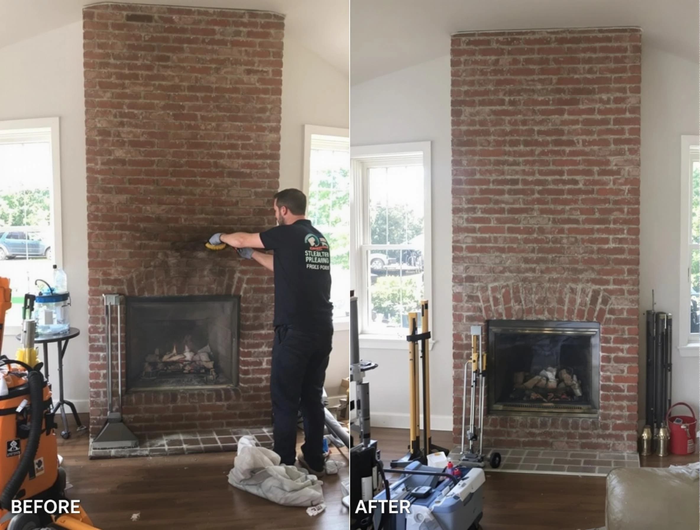 Finished chimney sweeping service by Rockwood Chimney Sweep in Rockwood, VA