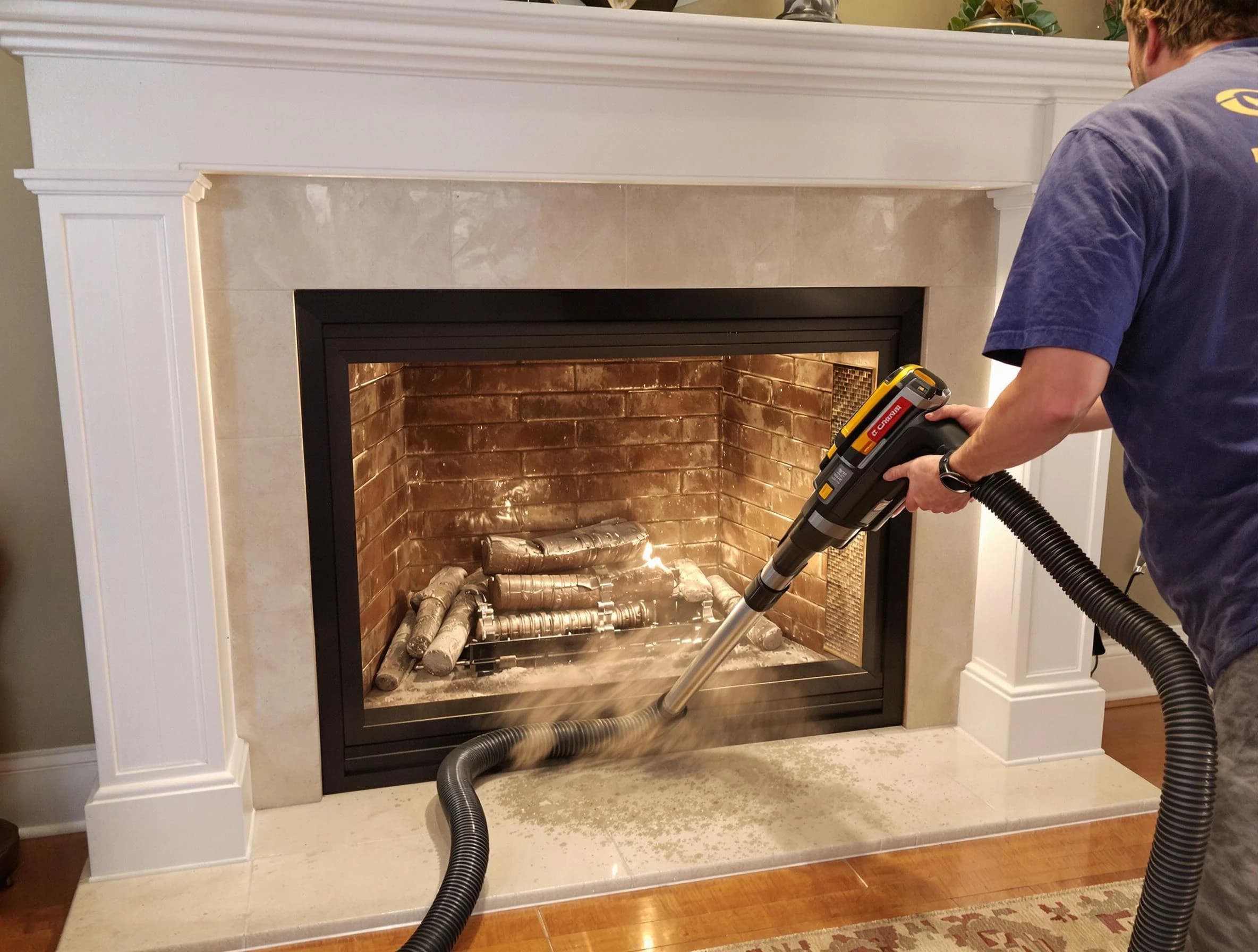 Fireplace cleaning performed by Rockwood Chimney Sweep in Rockwood, VA