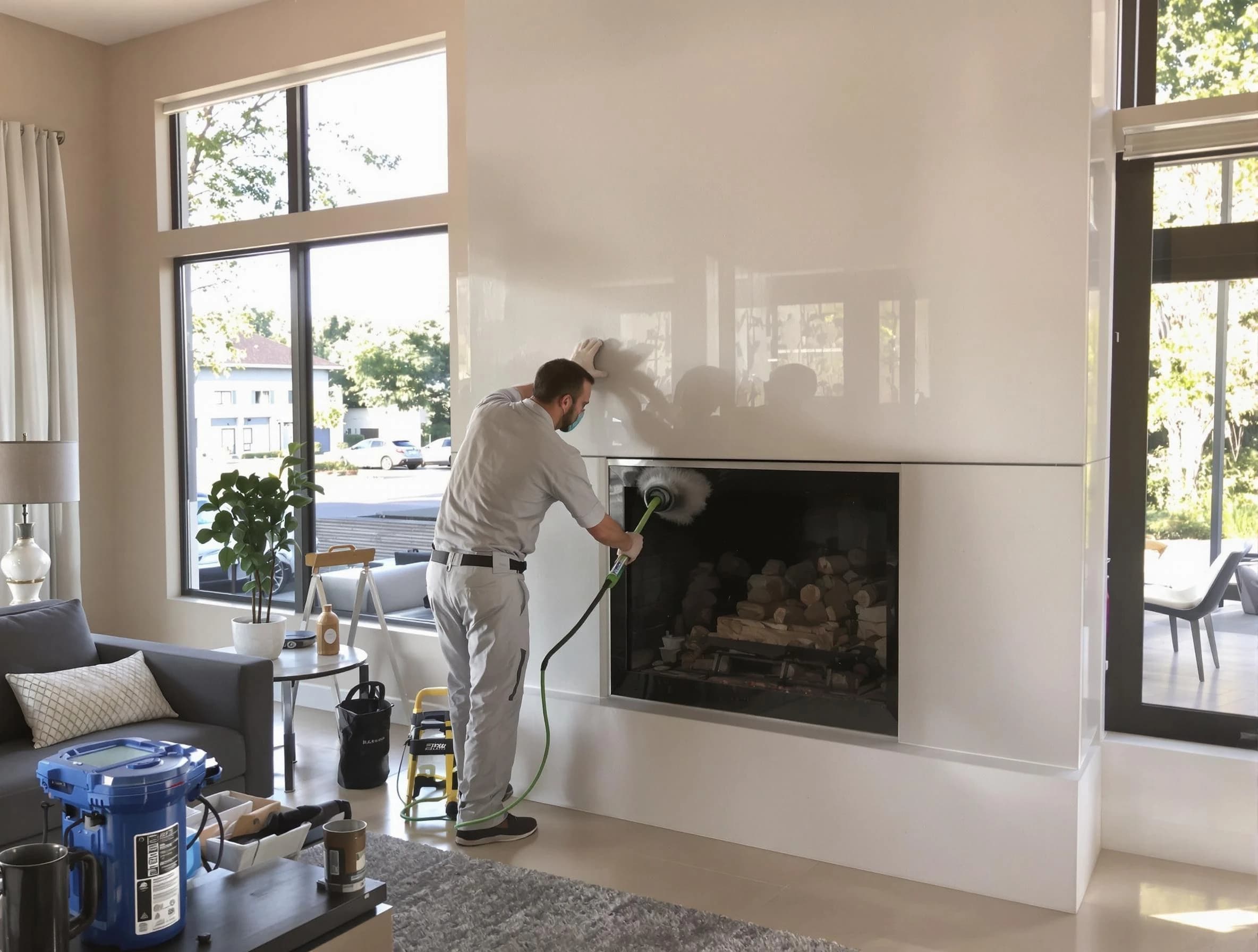 Rockwood Chimney Sweep performing thorough soot removal in Rockwood, VA