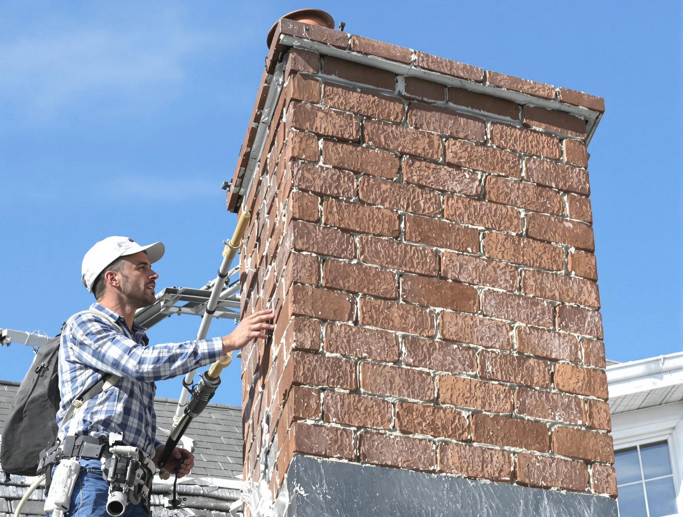 Brickwork for a chimney rebuild by Rockwood Chimney Sweep in Rockwood, VA