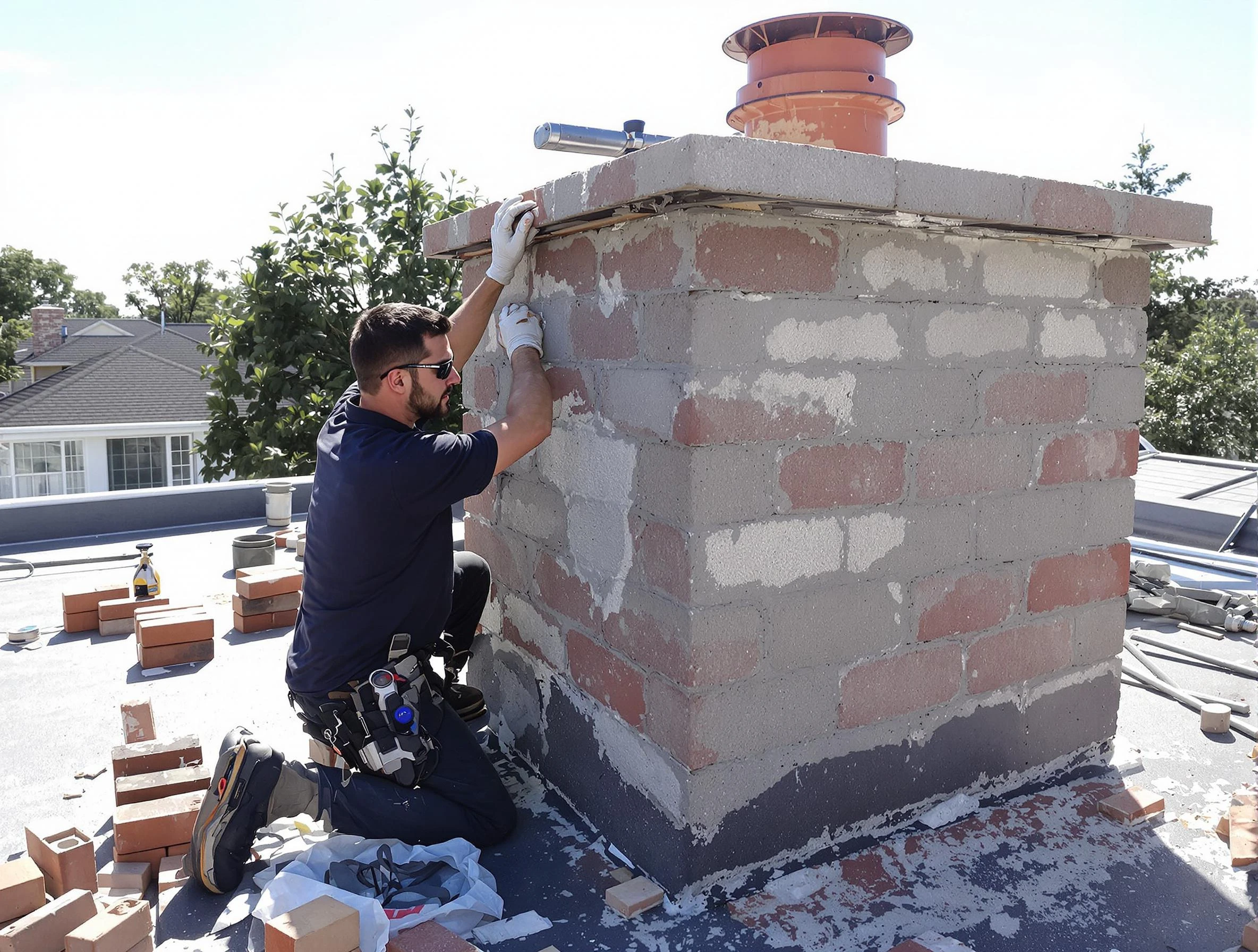 Advanced chimney repair process by Rockwood Chimney Sweep in Rockwood, VA