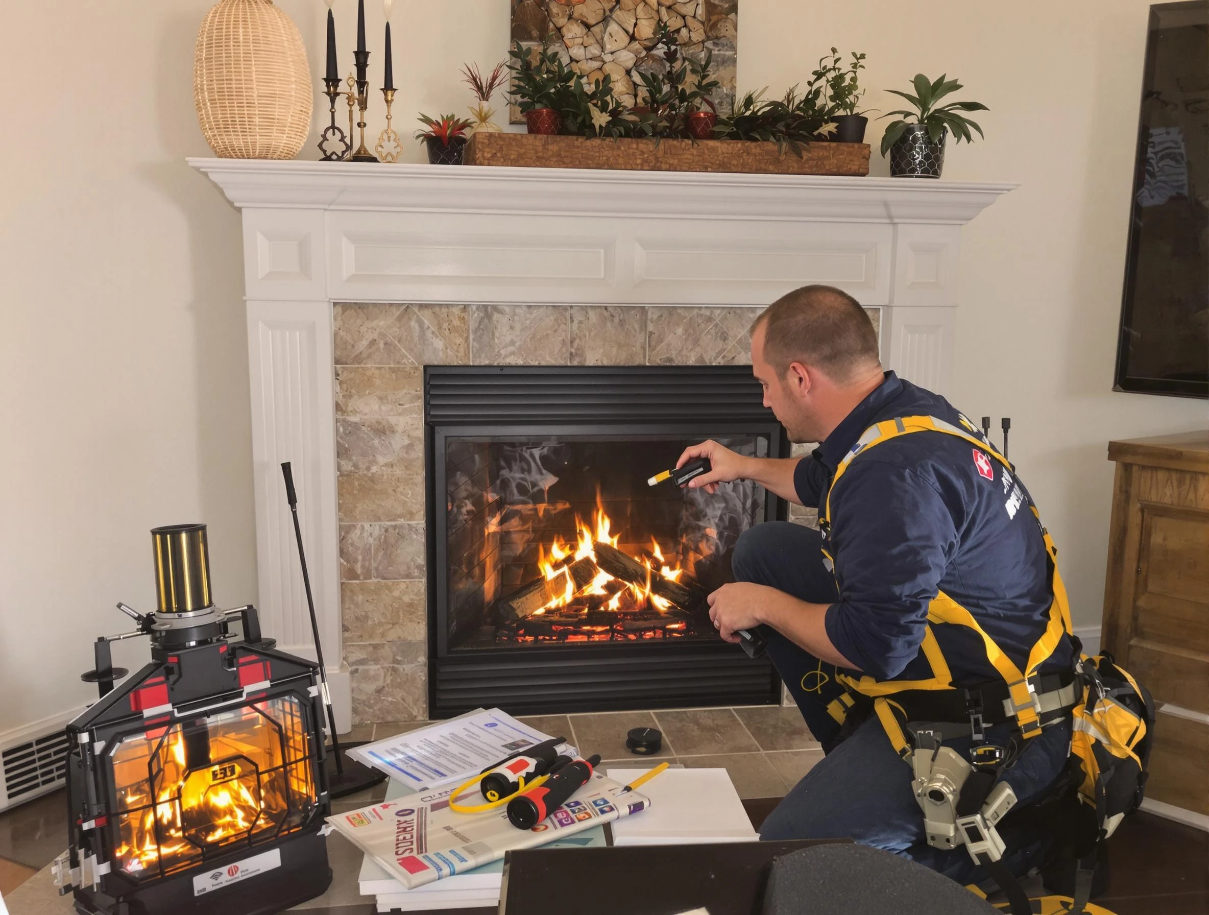 Safety-focused fireplace inspection by Rockwood Chimney Sweep in Rockwood, VA