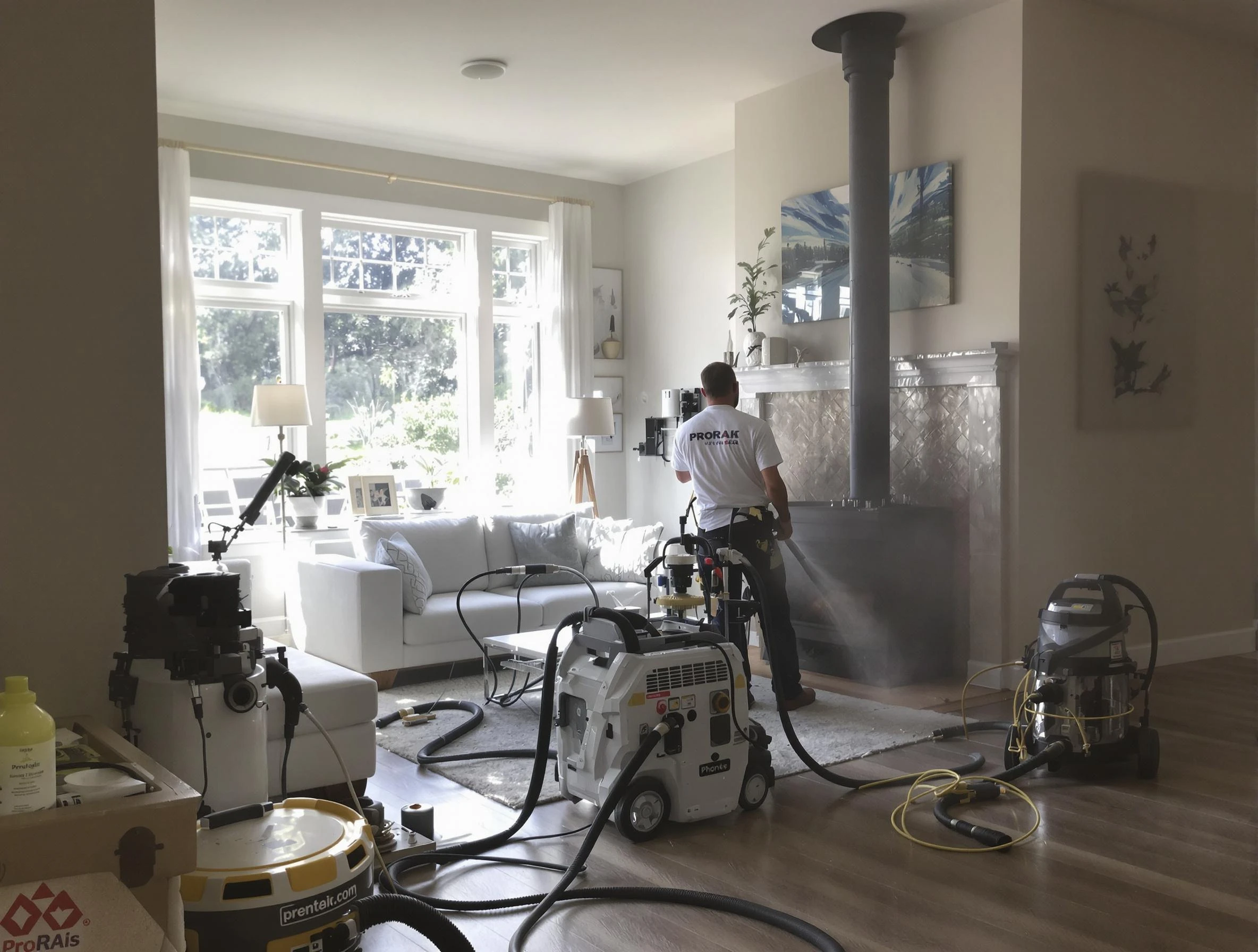 Soot removal service by Rockwood Chimney Sweep for a fireplace in Rockwood, VA